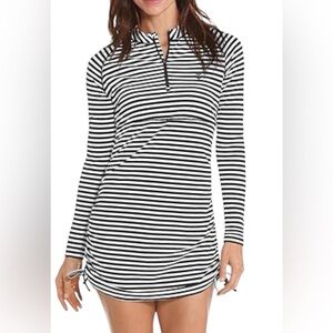 Carve Black and White Striped Long Sleeve Blouse